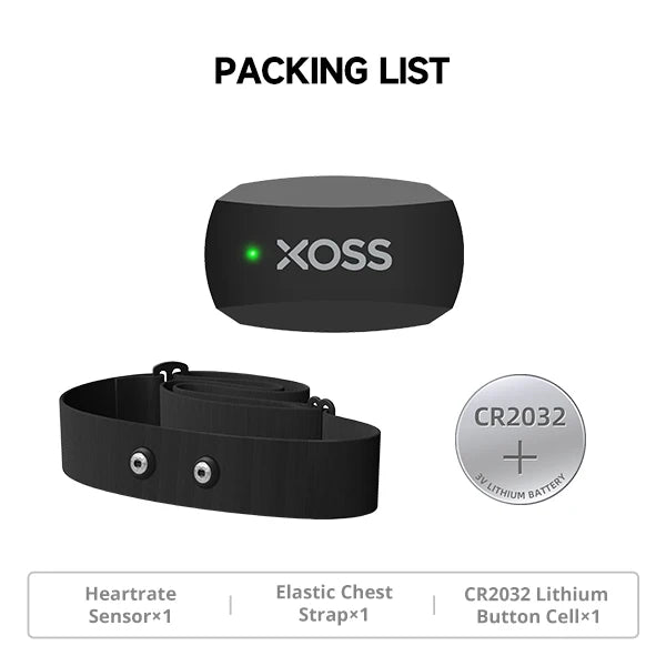 Bisiklet, Koşu, Yürüyüş için XOSS X2 Göğüs Kemeri Kalp Atış Hızı Monitörü, Bluetooth ANT+ Kablosuz Sağlık Fitness Akıllı Bisiklet Sensörü