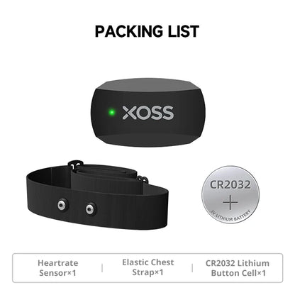 Bisiklet, Koşu, Yürüyüş için XOSS X2 Göğüs Kemeri Kalp Atış Hızı Monitörü, Bluetooth ANT+ Kablosuz Sağlık Fitness Akıllı Bisiklet Sensörü