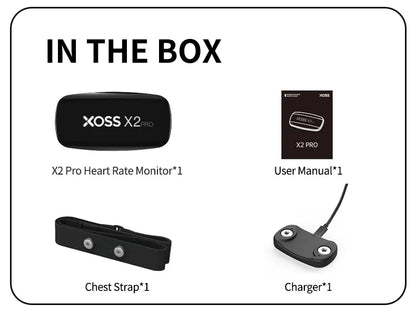 Bisiklet, Koşu, Yürüyüş için XOSS X2 Göğüs Kemeri Kalp Atış Hızı Monitörü, Bluetooth ANT+ Kablosuz Sağlık Fitness Akıllı Bisiklet Sensörü