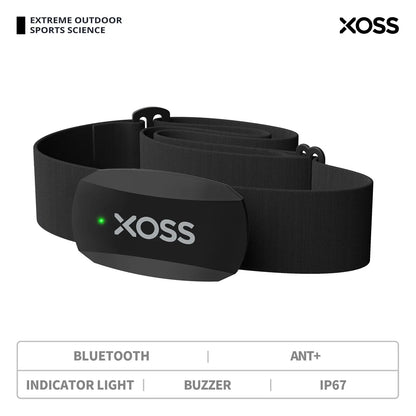 Bisiklet, Koşu, Yürüyüş için XOSS X2 Göğüs Kemeri Kalp Atış Hızı Monitörü, Bluetooth ANT+ Kablosuz Sağlık Fitness Akıllı Bisiklet Sensörü